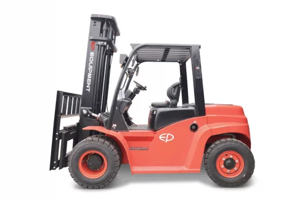 Фото 85 - Погрузчик вилочный дизельный EP Equipment CPCD70T8 OPTIMAL SERIES (Mitsubishi, 3F430, PT, SS + POS, кабина с отопителем).